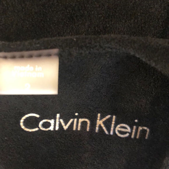 Nwt Calvin Klein black suede sheath dress size 2 - Picture 7 of 7